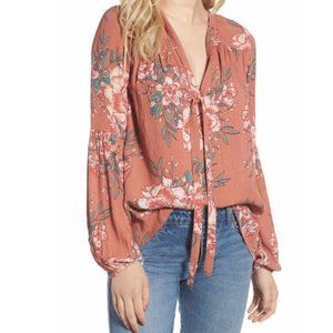 Billabong | Birds on High Tie Neck Blouse